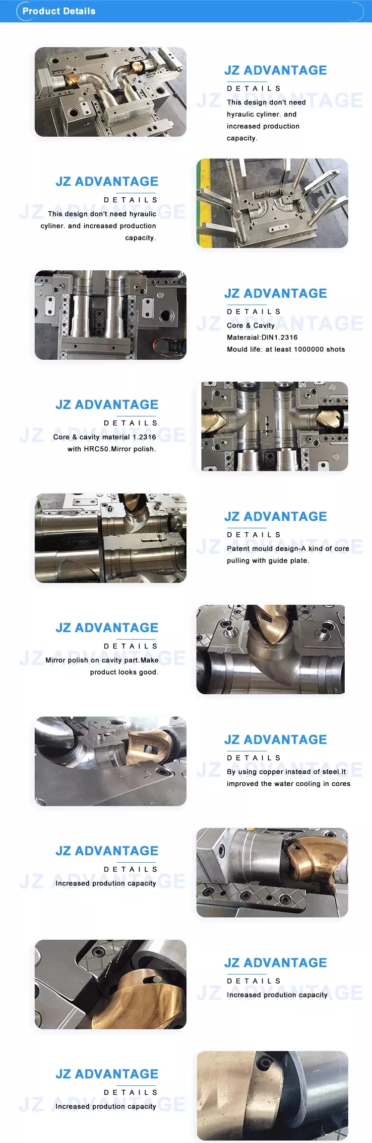 PP Plastic Injection Pipe Fitting Molding